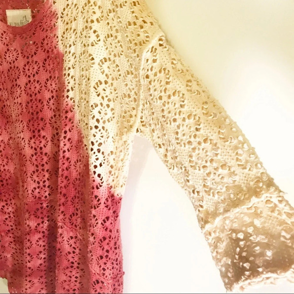 Free People We The Free Oversized Crochet Ombré Top Sz XS - Picture 3 of 8